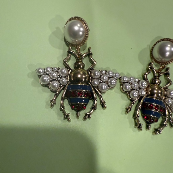 New Pearl and Gold Bee Jewelry Set 3 pcs